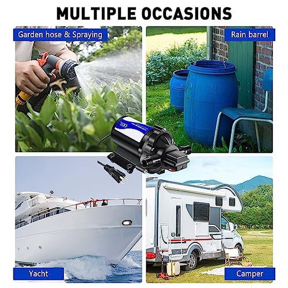 110V On Demand Water Pump 50 psi Water Pressure Booster for Home Utility Water Transfer Circulating Pump for Garden Hose Parts Washer Pump