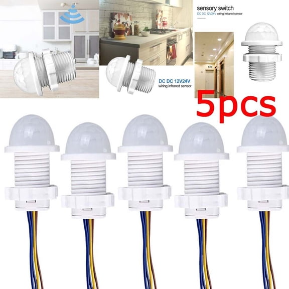 110V PIR Infrared Motion Sensor Detector Smart Switch Light Lamp Switch Auto 5pcs