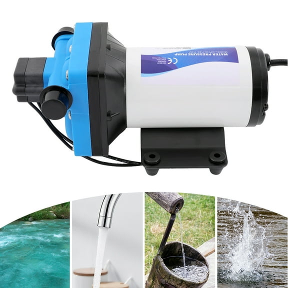 110V Self Priming Water Pressure Diaphragm Pump 55 PSI for Home/Caravan/Marine