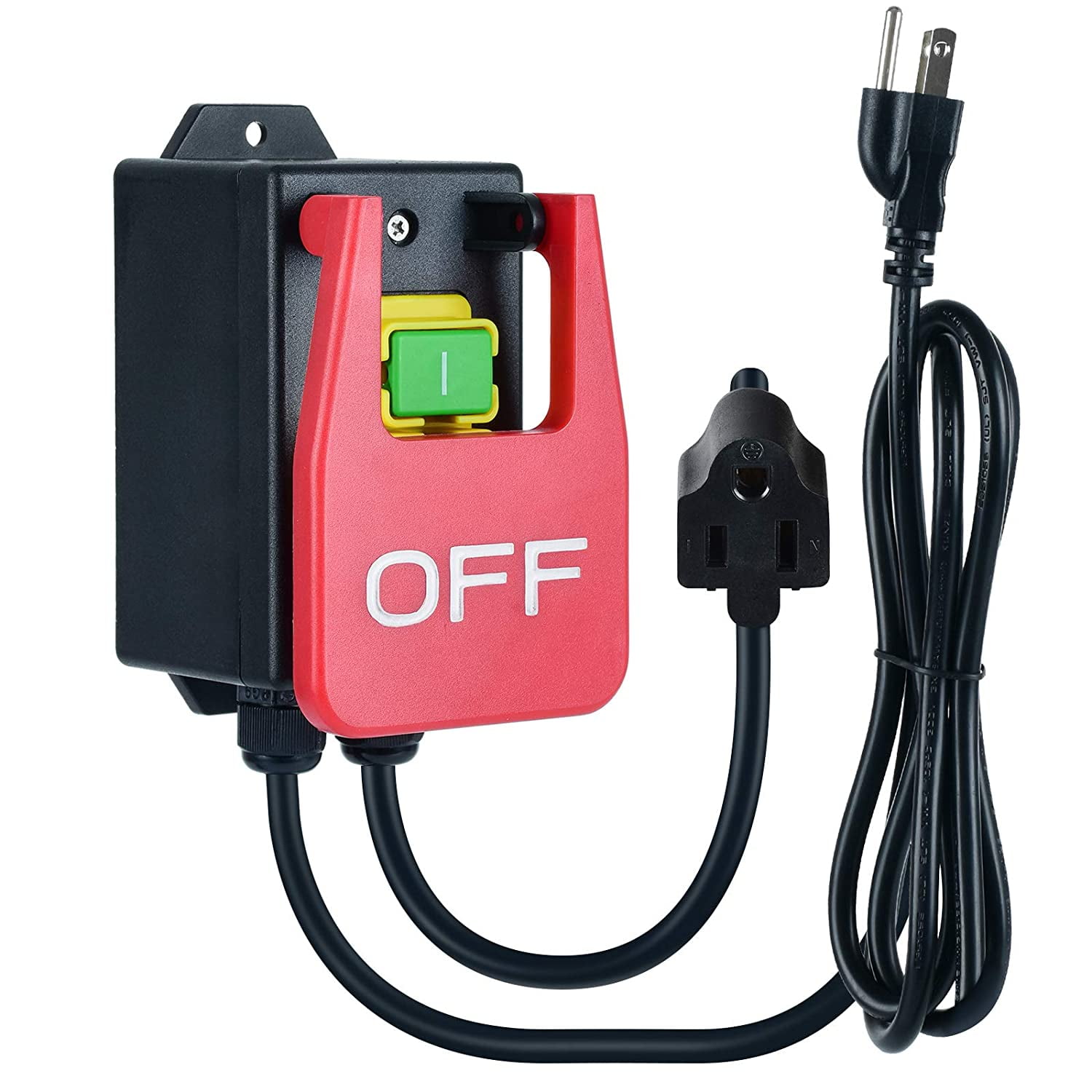 Ortis, 16A 110V 1800W Black Hands-Free Emergency Stop Electrical Switch
