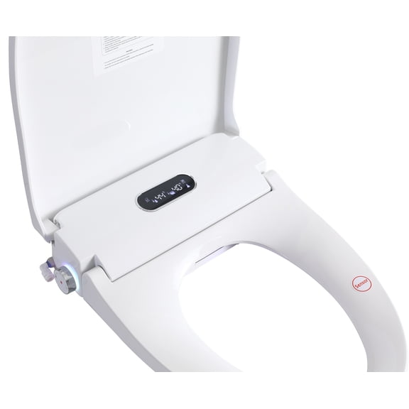 110V Smart Toilet Seat with Instant Warm Water & Heated Seat & Auto Lid -White
