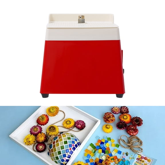 110V Stained Glass Grinder, 65W 4200 RPM Glass Grinding Machine with Diamond Bit  Electric Glass Grinder for Glass, Ceramics, Tile, with Water Cooling System, Compact & Portable, Red