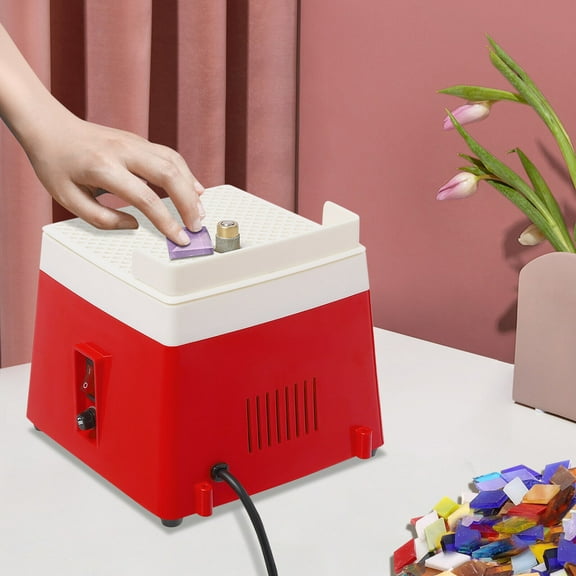 110V Stained Glass Grinder Diamond Automatic Art Grinding Tool 4200r/Min+Bit