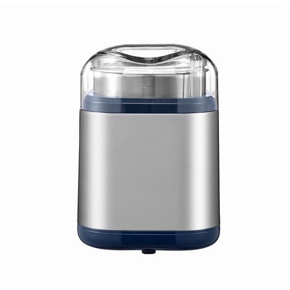 110V US Plug Electric Pill Grinder Crusher with Stainless Steel Blades, Transparent Anti-Splash Lid One Button Tablet Mill for Vitamins Supplements Feeding Tube, Blue Silver