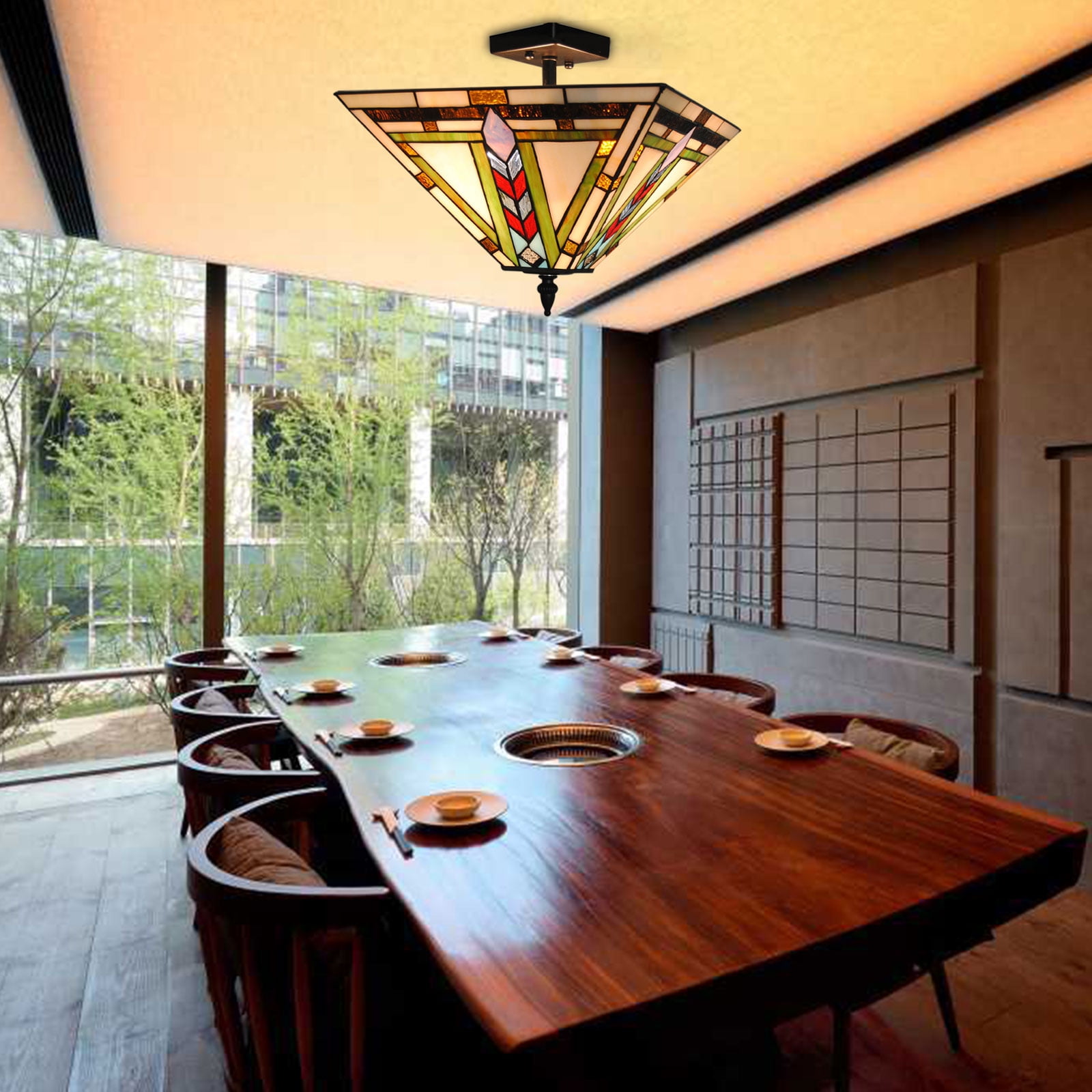110V Vintage Ceiling Light ‎Vintage Ceiling Lamp Flush Mount Lighting Fixture W/o Bulb for Living Rooms