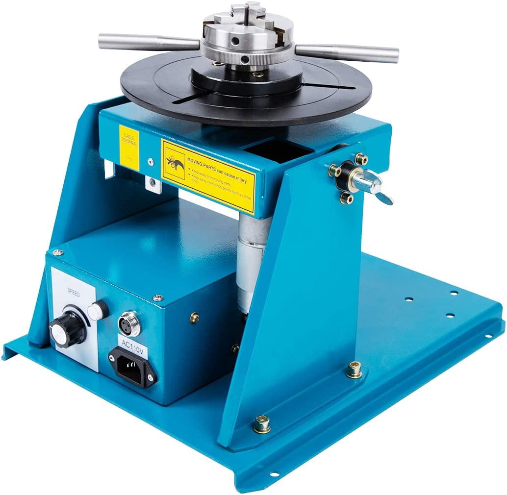 Rotary Welding Positioner Turntable - 110V, 0-90° Tilt, Speed Adjustable, 10kg Capacity For Small Welds