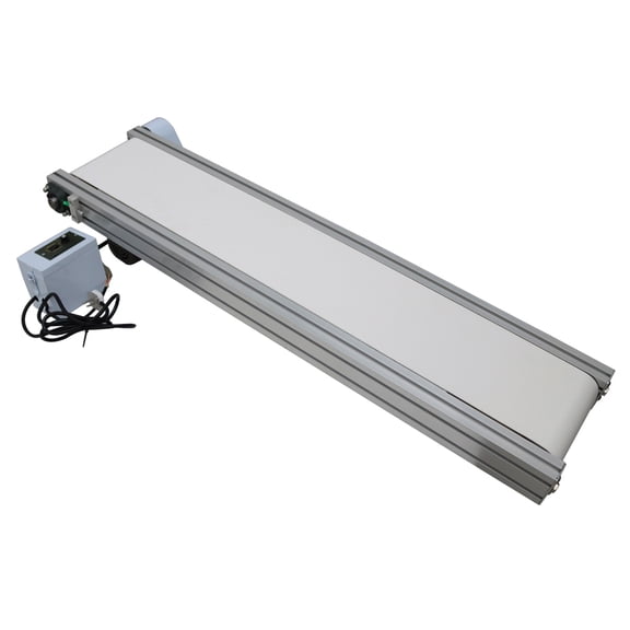110V White PVC Belt Conveyor Mesa Aluminum Conveyor Machine Industrial Transport Equipment