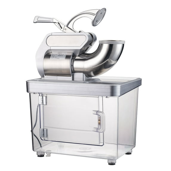 110V commercial ice breaker, electric snow cone machine with 4 blades, stainless steel Shaved ice, with safety switch, suitable for restaurant and commercial use