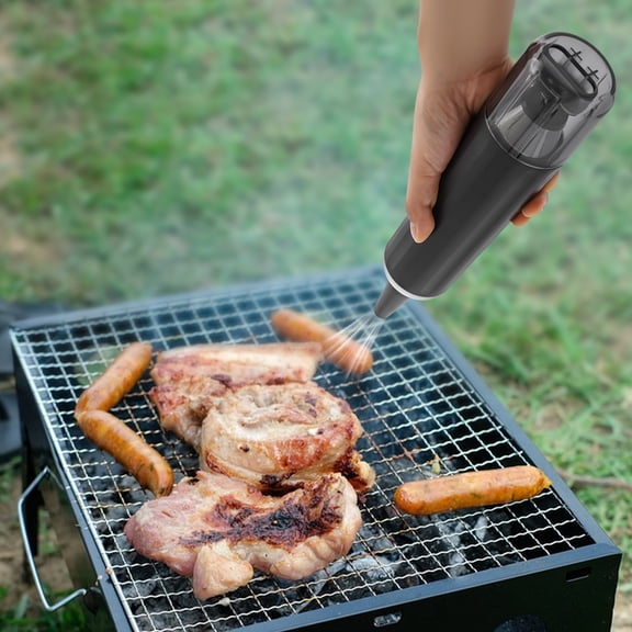 110W Handheld Vacuum Cleaner with 5 Nozzles - 10KPa Max Suction, 14.8V Li-ion Battery (20-25min Work Time) - Sucks Dust/Pet Hair/Crumbs + Inflates Yoga Balls/Swimming Rings