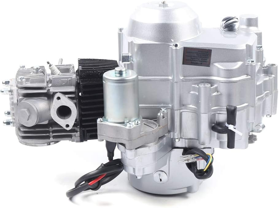 110cc 4-Stroke Engine Motor, Transmission Electric Start Automotive Engine Motor with Intake Pipe and Spark Plugs for 50cc, 70cc, 90cc, 110cc ATV Go Karts