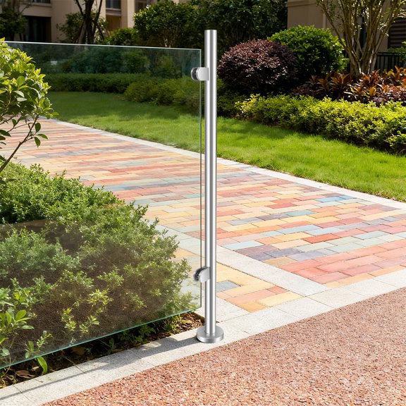 110cm Glass Balustrade Railing Post Stainless Steel Balcony Guardrail Handrail
