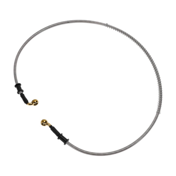 110cm Motorcycle Brake Clutch Oil Hose Line Nylon Stainless Steel Wire Braid PU Motorcycle Hydraulic Brake Line for Motorcycles Dirt Bikes Silver Tone
