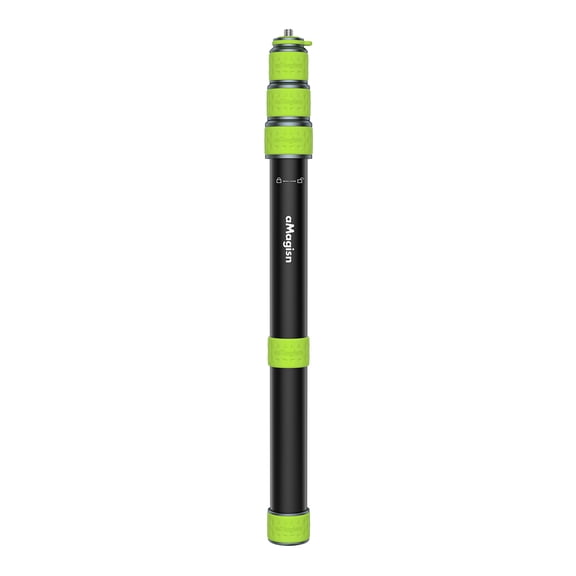 110cm Telescopic Motorcycle Selfie Stick, Universal 1/4" Handlebar Mount Kit, Aluminum Alloy Action Camera Pole for GoPro/Insta360
