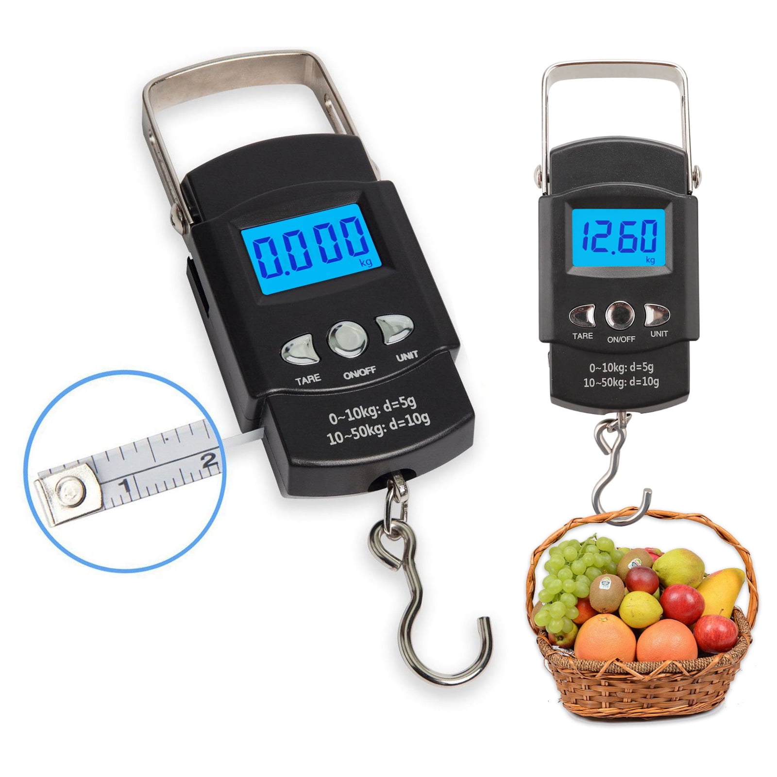 Luggage Scale 75kg Digital Hanging Scale With LCD Display - Portable ...
