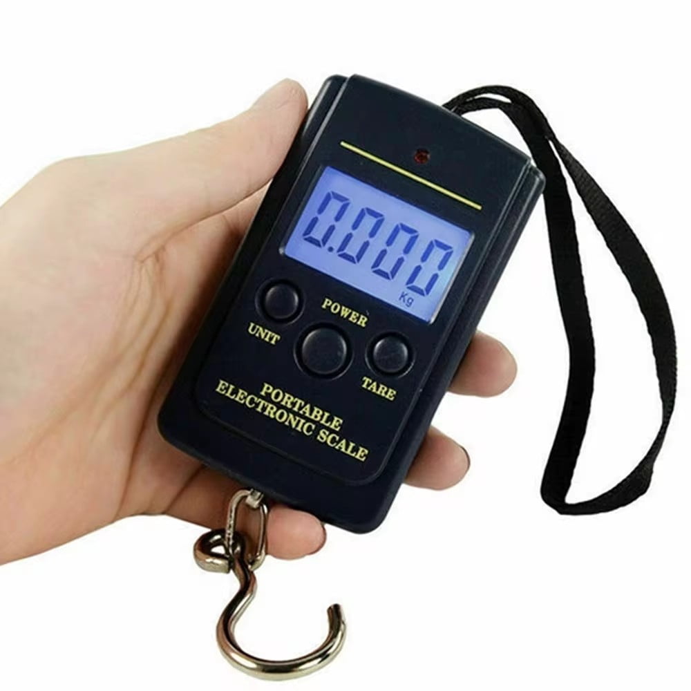 110lb/50kg Electronic Scale Backlit LCD Display with Measuring Tape ...