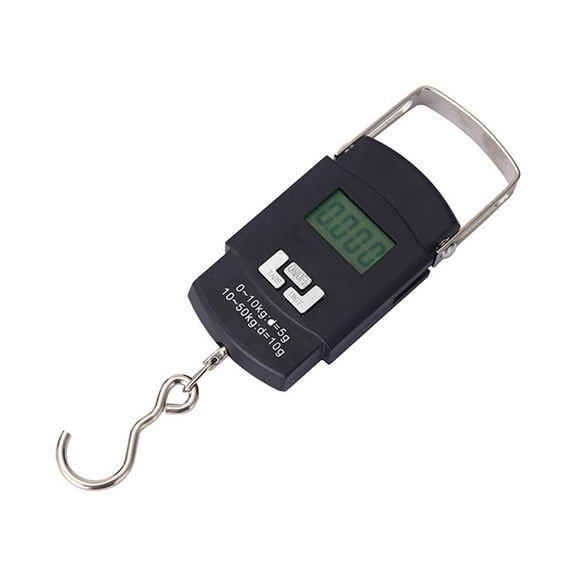 110lb Digital Handheld Scale, Heavy Duty Hanging Hook Scale for Fishing, Luggage, Shipping Packages, Postal Mail, and Logistics with Backlit LCD Display