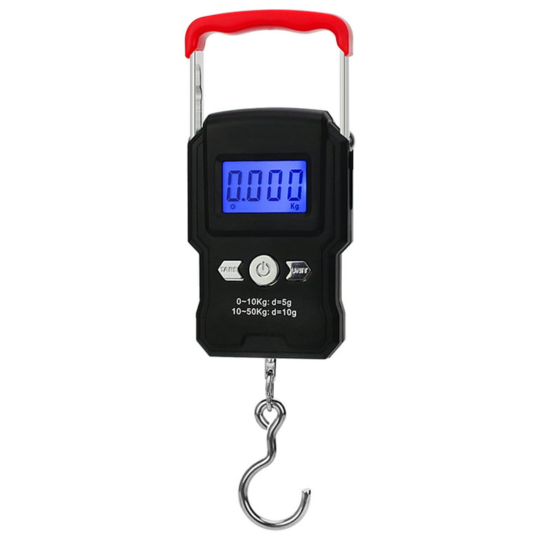 110lb50kg Electronic Digital Fishing Scale Backlit LCD Display Fishing Scale  with Hanging Hook 