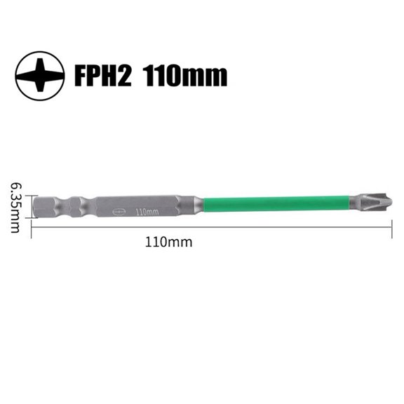 110mm Magnetic Special Slotted Cross Screwdriver Bit for Electrician FPH2