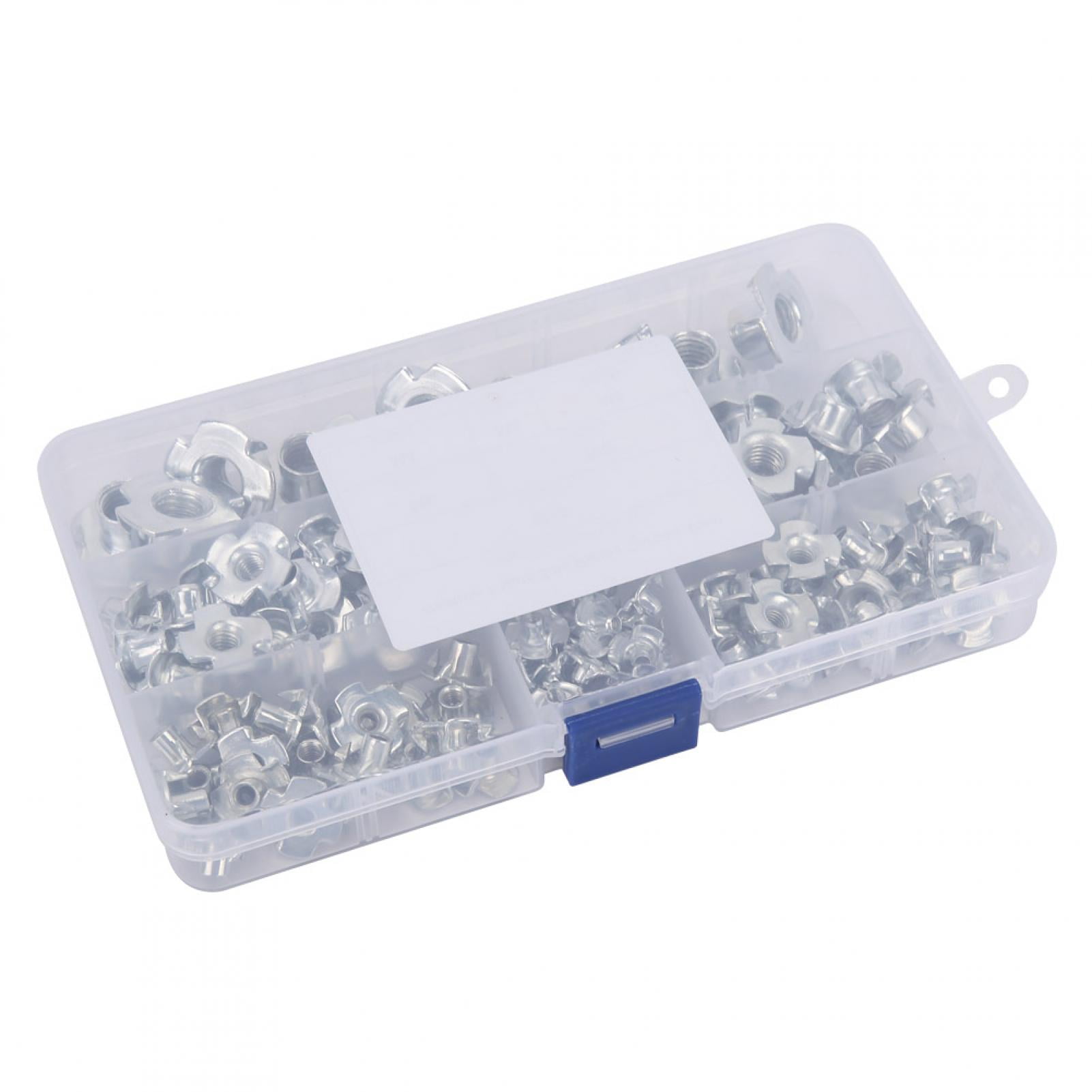 110pcs Galvanized T Nut Set, M10 M8 M6 M5 M4 M3 Four