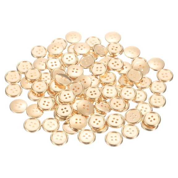 110pcs 100pcs 34L Plastic Sewing Buttons 21mm 5/6" 4-Hole Round Replacement Craft Button for Coats Sewing Clothing and DIY, Rose Gold