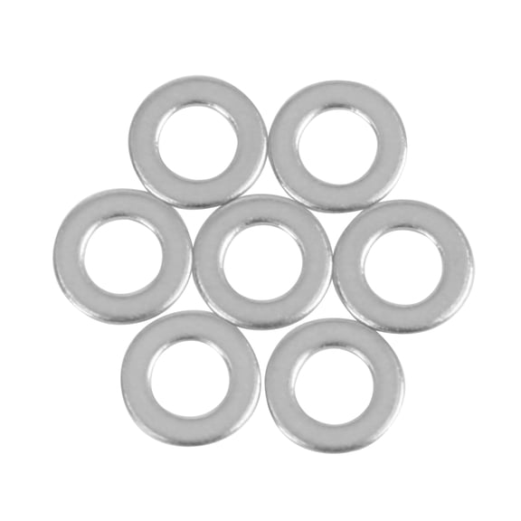 110pcs M4 x 8mm x0.5mm Stainless Steel Car Fastener Sealing Flat Washer Gaskets Silver Tone