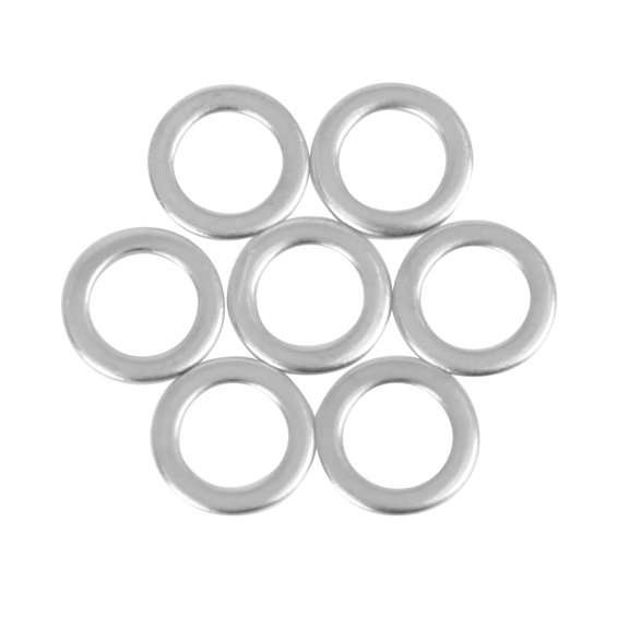 110pcs M6 x 10mm x0.8mm Stainless Steel Car Fastener Sealing Flat Washer Gaskets Silver Tone