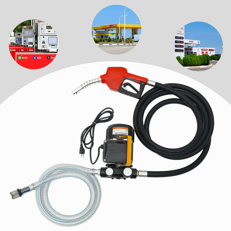 110v AC 16GPM Electric Oil Fuel Transfer Extractor Pump W/Nozzle Hose 