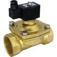 thumbnail image 1 of 110v AC 50mm 2" NPT Normally Open Brass NBR 2-Way Solenoid Valve, 1 of 2