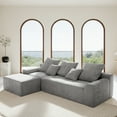 thumbnail image 1 of 111.2" Cloud Couch – Gray Modern L-Shaped Sectional Sofa, Stylish Modular Couch for Living Room, Adjustable Configurations, Soft Chenille Fabric, 1 of 11