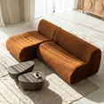 thumbnail image 1 of Vorthio 3-Seater Modular Sectional Sofa, Sherpa Fabric Boneless Sofas with High-Density Foam Strong Support for Living Room – No Assembly,Brown, 1 of 8