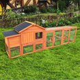 111.5"Chicken Coop Hen House Outdoor Wooden Chicken House Poultry Cage
