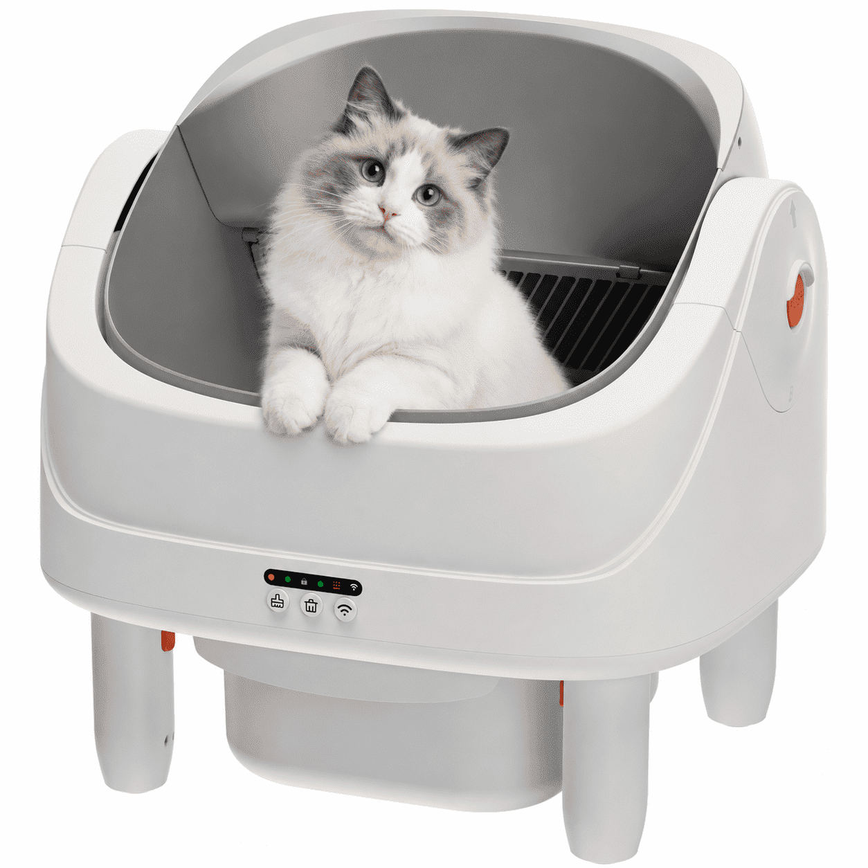 111 Capacity Self Cleaning Cat Litter Box, Automatic Litter Box with Dula APP & Panel Control, Automatic Litter Box for Multi Cat, 8 Safety Sensors,  Quiet Odor Free Operation,Free Waste Bag