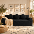 thumbnail image 1 of UHOMEPRO 71"W Sofa and Couch, 3 Seater Extra Deep Seat Cloud Couch with 3 Pillows and Side Pockets for Living Room Small Space, 1200lbs, Black, 1 of 11