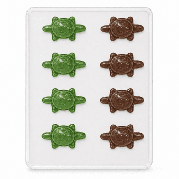 Candy Molds N More 8-Cavity Turtle Plastic Chocolate Candy Mold, (111)