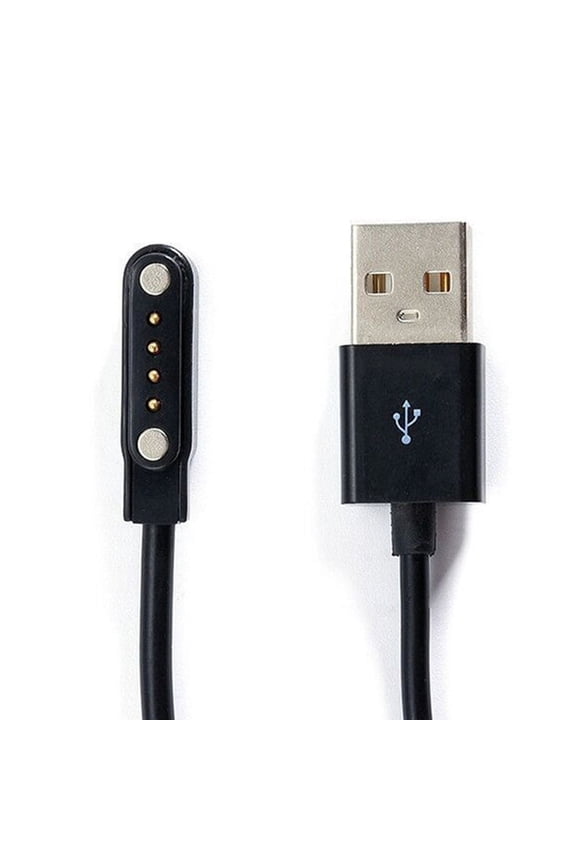 Universal Smart Watch Charger, 4-Pin Magnetic Charging Cable for Smartwatches Black By PULMCheerger