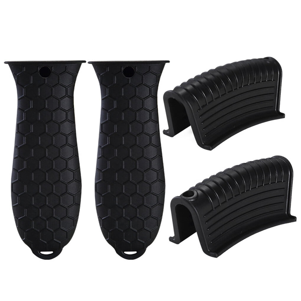 1111Fourone 4pcs/set Pot Holders Silicone Pot Handle Covers Anti-scald ...