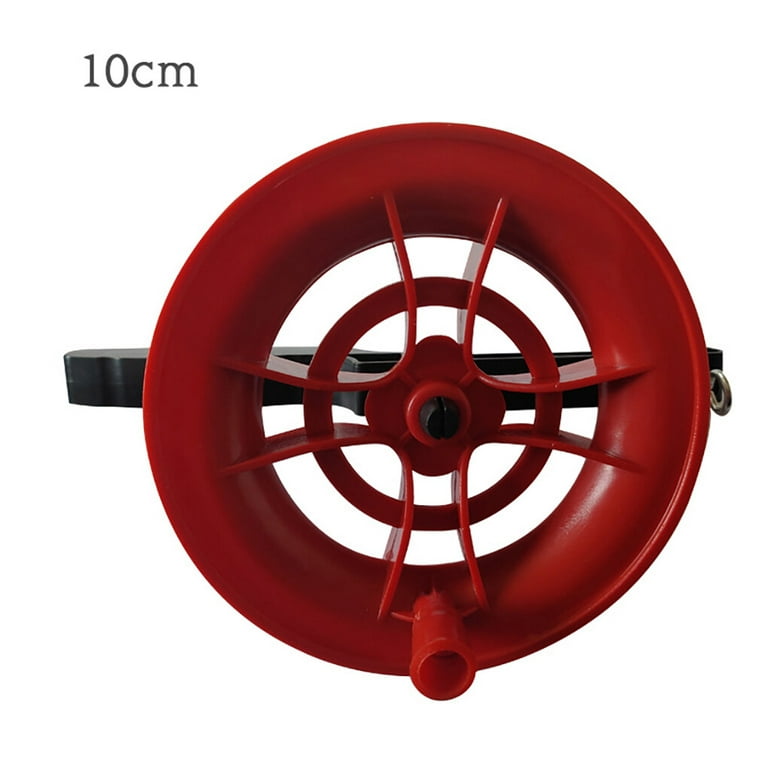 1111Fourone Kite Line Reel Lockable Winder Winding String Wheel Plastic  Self-Locking Handle Flying Tool, Red, 10cm 