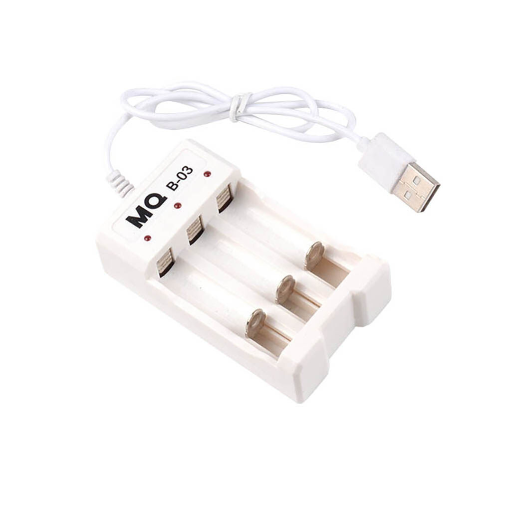 1111fourone Battery Charger 3 Slot AA AAA Battery Charging Case Stand