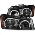 thumbnail image 1 of 111212 Crystal Headlights Black 2 Halos With L.e.d, 1 of 1