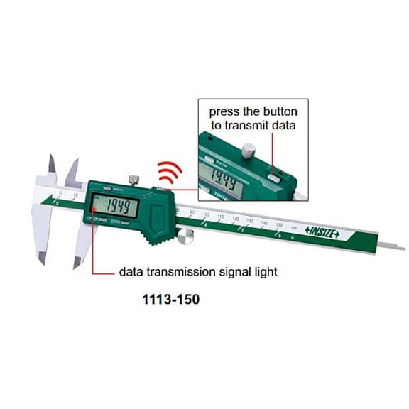 1113-200 INSIZE Wireless Digital Caliper: 0-8″/0-200mm