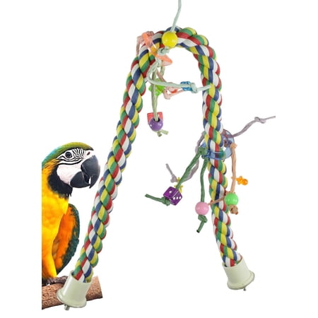Bonka Bird Toys 1114 Huge Rope Charm Perch Cage Toy