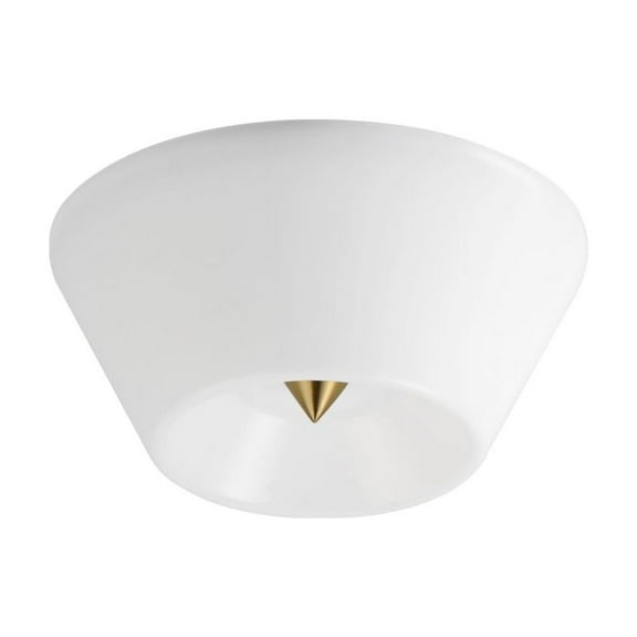 11150WTNAB-Maxim Lighting-Tack - 15W 1 LED Flush Mount-4.25 Inches Tall and 10 Inches Wide-Natural Aged Brass Finish