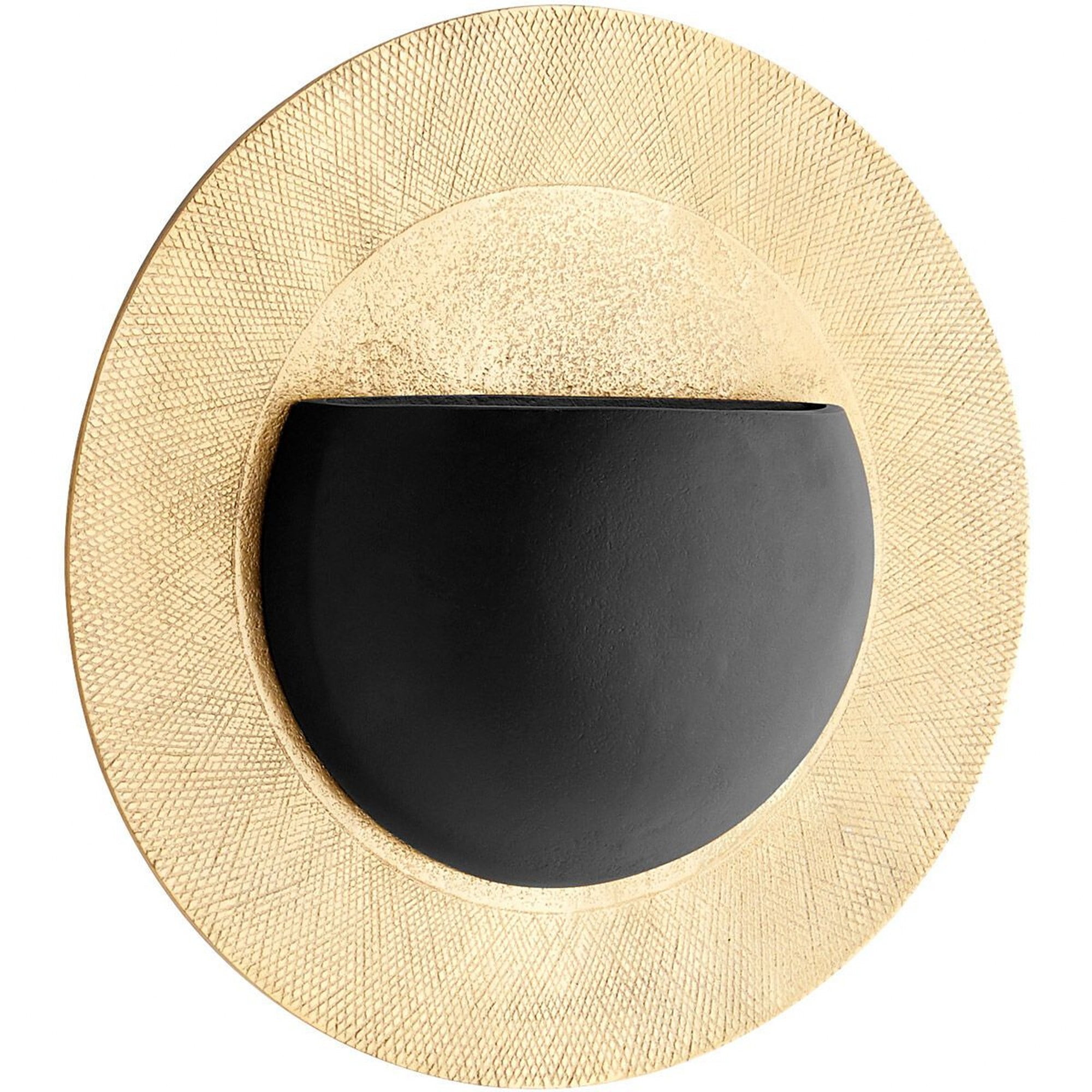 11154-Cyan lighting-Gilded Implosion - Wall Decor-4 Inches Tall and 13.75 Inches Wide