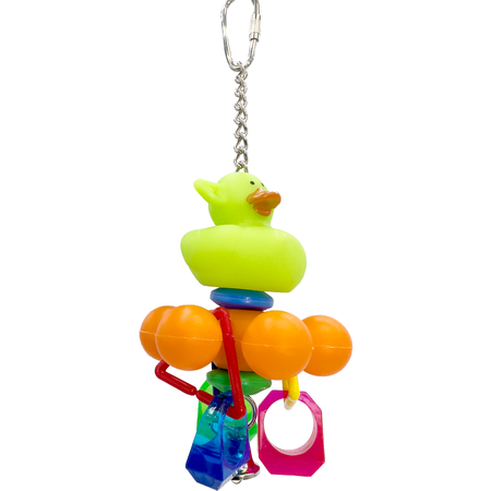 1118 UFO Alien Quacker - Handcrafted Colorful Interactive Bird Cage Toy
