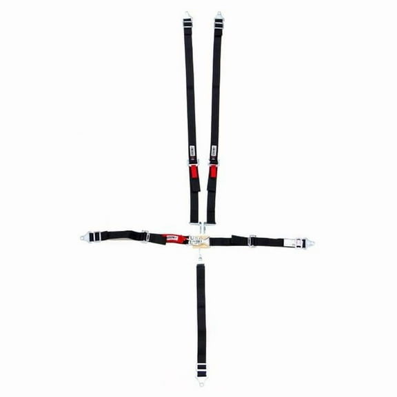 11184A 5 Points Junior Harness System Pull Up Lap Belt, Black