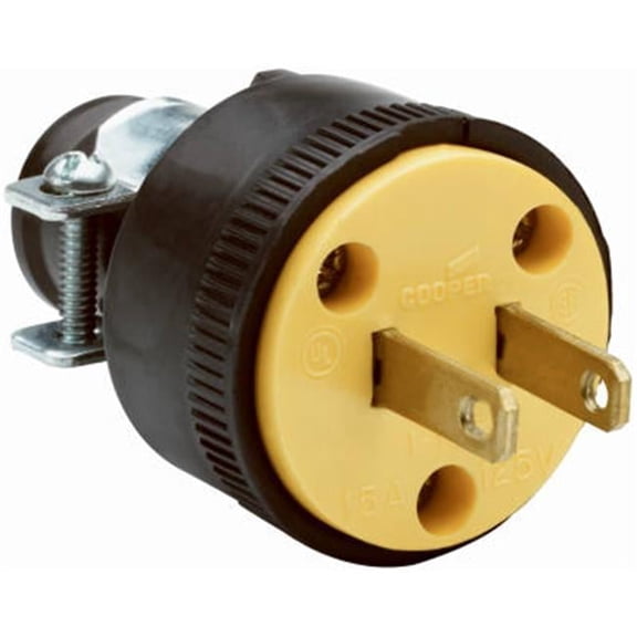111MCCC10 Residential Grade Plug, 15A, Black