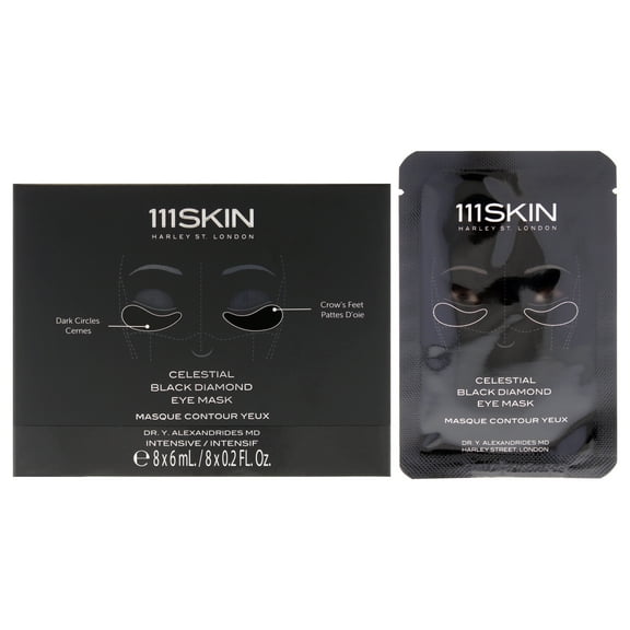 111Skin Celestial Black Diamond Eye Mask , 8 Pc Mask