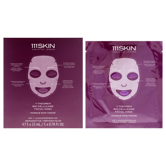 111Skin Y Theorem Bio Cellulose Facial Mask , 5 Pc Mask