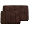 thumbnail image 1 of Lavish Home Memory Foam Striped Bath Mat Set - Set of 2, 1 of 9
