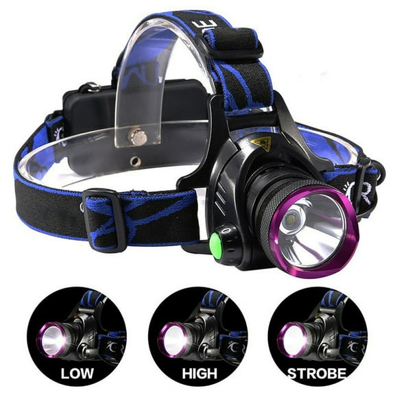 Headlamp, Newest T6 Spot Zoomable Light, Waterproof USB Rechargeable Hard Hat Head Lamp, Up-Close Work HeadLight with 4 Clips for Outdoor Camping Hunting